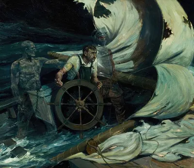Опасность на море by Антон Отто Фишер, 1920 — digital art print download