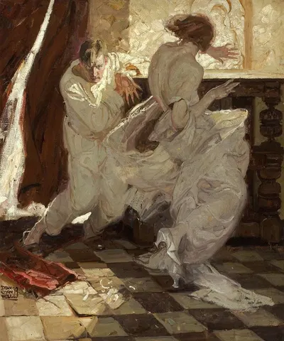The Garden of Peril by Dean Cornwell, 1923 — digital art print download