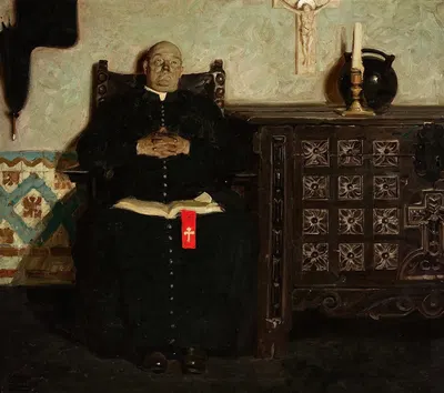 Priest, Spanish City by Dean Cornwell, 1921 — digital art print download