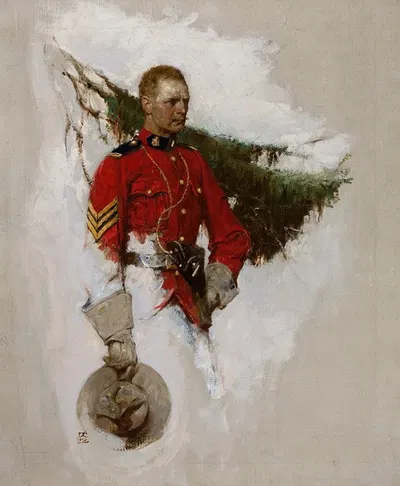 Canadian Mountie by Dean Cornwell, 1919 — digital art print download