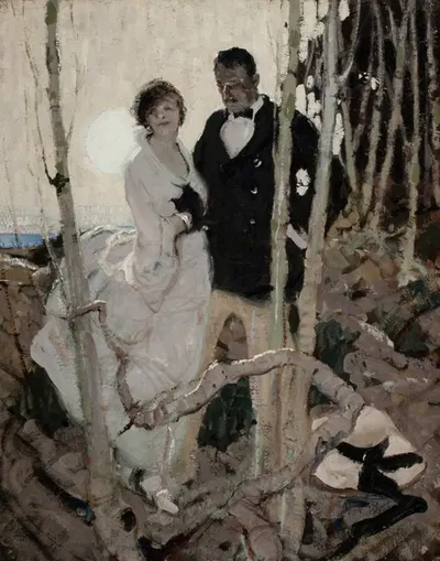 Moonlit Couple by Dean Cornwell — digital art print download