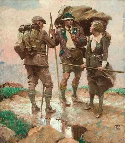 The Bridge by Dean Cornwell, 1921 — digital art print download