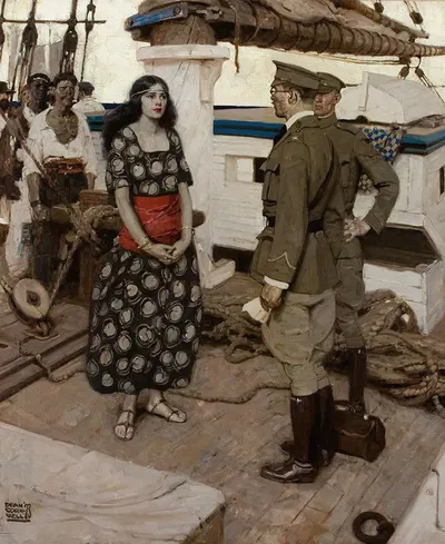 Never the Twain Shall Meet by Dean Cornwell, 1923 — digital art print download