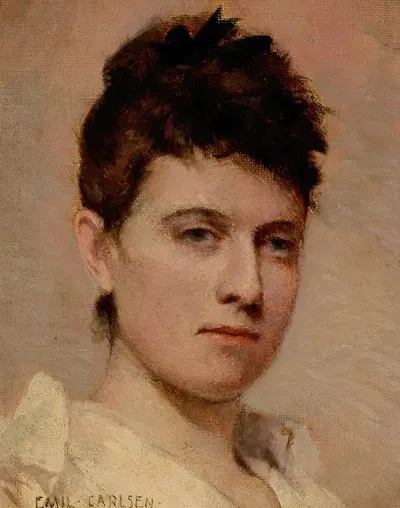 Portrait of a Young Woman by Emil Carlsen — digital art print download