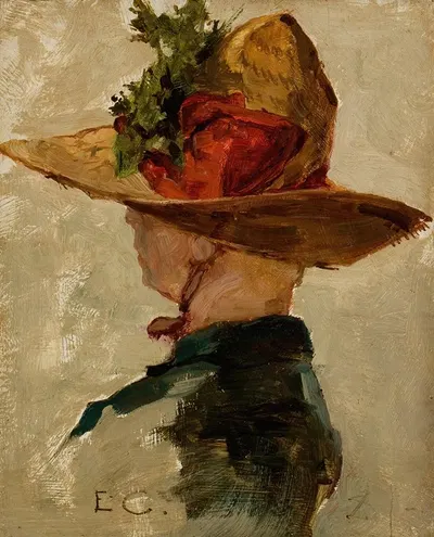 Woman with a Hat by Emil Carlsen, 1881 — digital art print download