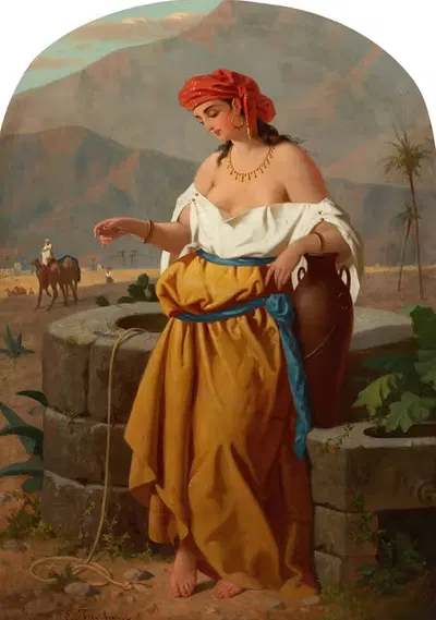 Woman by the Well by Enrico Fanfani — digital art print download