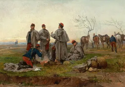 A Cavalry Halt by Etienne-Prosper Berne-Bellecour, 1878 — digital art print download