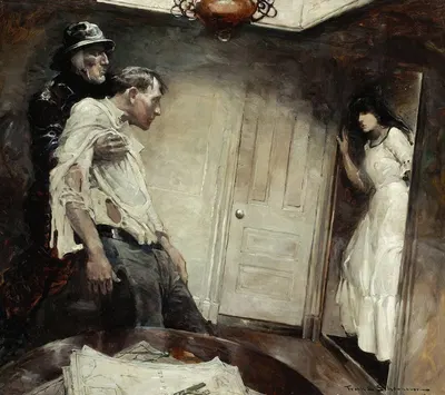 What Happened Here by Frank Earle Schoonover, 1912 — digital art print download