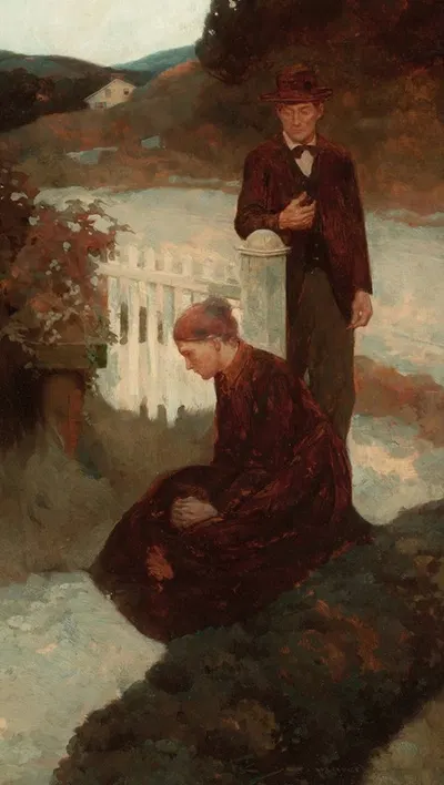 Woman Kneeling by Frank Earle Schoonover, 1903 — digital art print download