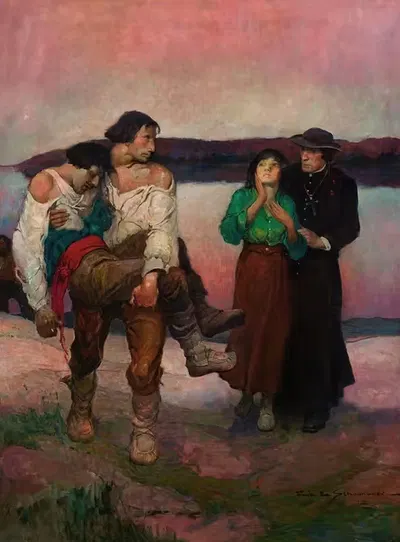 Wounded Lover by Frank Earle Schoonover, 1922 — digital art print download
