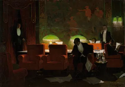 A Gentleman's Club by Frank Street, 1917 — digital art print download