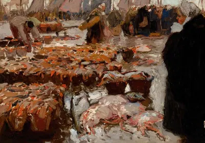 Fish Market by Hans Von Bartels, 1903 — digital art print download