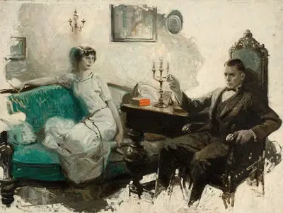 Contemplation by Herbert Morton Stoops, 1925 — digital art print download