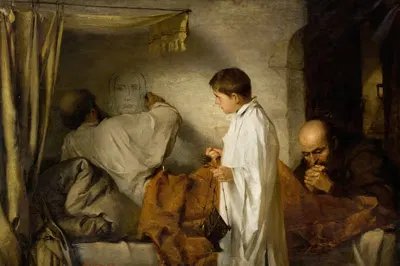 Умирающий художник by Гермине Лаукота, 1880 — digital art print download