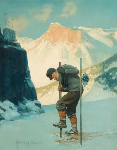 Испытание снега by Говард В. Браун, 1920 — digital art print download