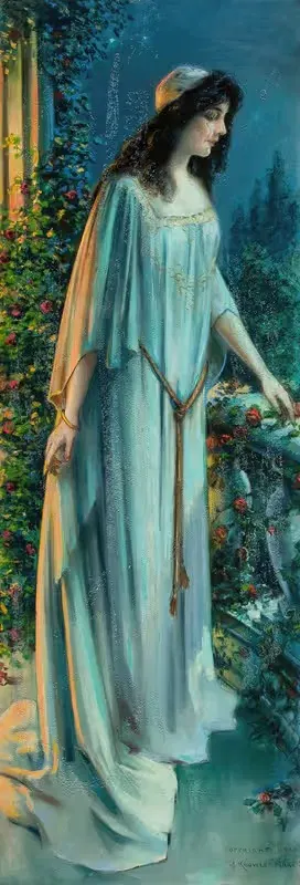 С видом на сад by Джон Ноулз Хэр, 1910 — digital art print download