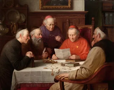 A Meeting of the Cardinals by Josef Wagner-Höhenberg — digital art print download