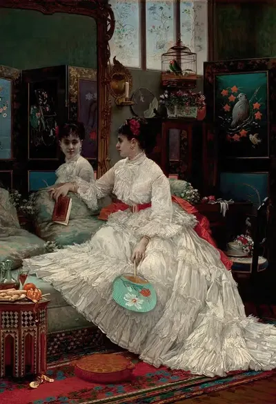 Отражения by Жюль-Эмиль Сентен, 1875 — digital art print download
