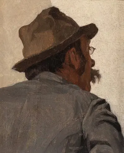 Man from the Back with Glasses by Louis Charles Moeller — digital art print download