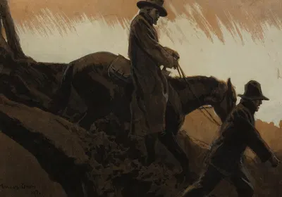 На пути домой, лагерь Сэндхилл by Мейнард Диксон, 1892 — digital art print download