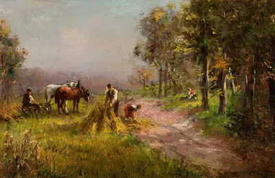 Уборка сена by П. Де Бруин — digital art print download