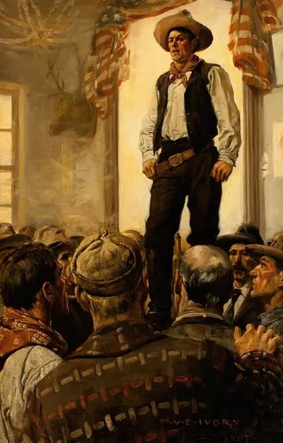 Встреча в Клондайке by Перси ван Эман Айвори, 1907 — digital art print download