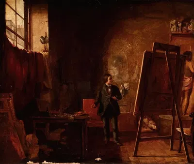 The Artist's Studio by Richard Caton Woodville, 1853 — digital art print download