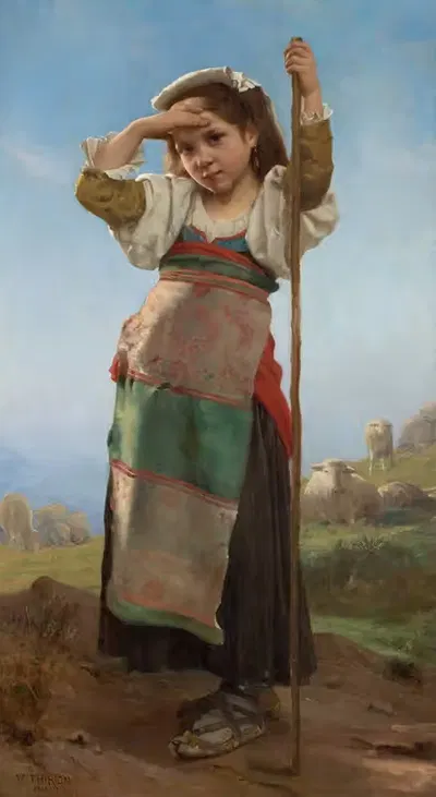 Молодая пастушонка by Шарль Виктор Тирион, 1878 — digital art print download