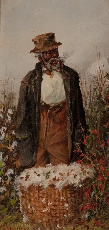Мужчина на хлопковом поле by Уильям Айкен Уокер — digital art print download