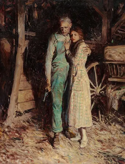 Спасение дочери by Уильям Генри Детлеф Кёрнер, 1919 — digital art print download