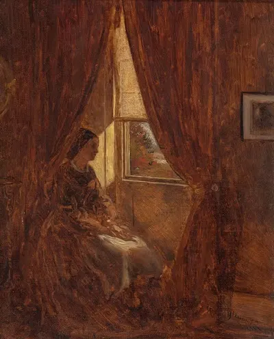 У окна by Уильям Джон Хеннесси, 1861 — digital art print download