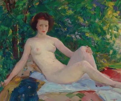 Ню на одеяле by Уильям Уисслер-младший, 1923 — digital art print download