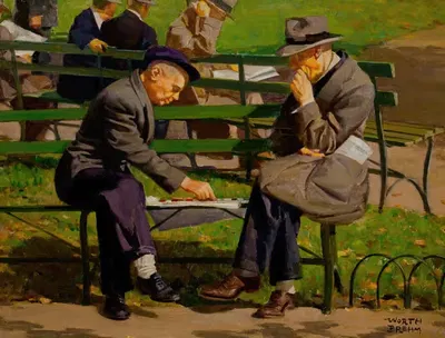 Checkers in the Park by Worth Brehm — digital art print download