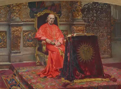 Portrait of Cardinal Sembratowicz by Aleksander Augustynowicz, 1896 — digital art print download