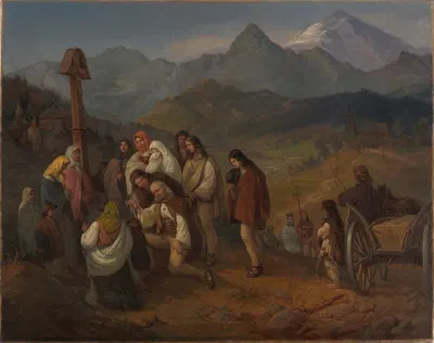Похороны горца by Александр Коцис, 1860 — digital art print download
