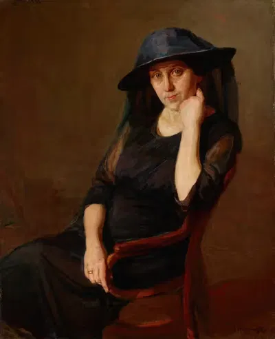 Portrait of Mrs K., Artist's Wife by Aleksander Krawczyk, 1931 — digital art print download