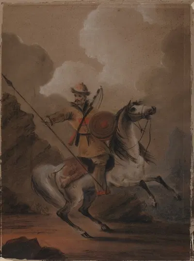 Черкес на лошади by Александр Орловский, 1816 — digital art print download