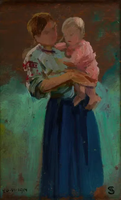 Няня by Амброший Сабатовский, 1914 — digital art print download