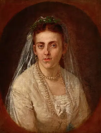 Portrait of Sydonia Wakulska by Antoni Kozakiewicz, 1870 — digital art print download