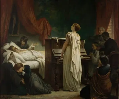 Смерть Шопена by Феликс-Жозеф Барриас, 1885 — digital art print download