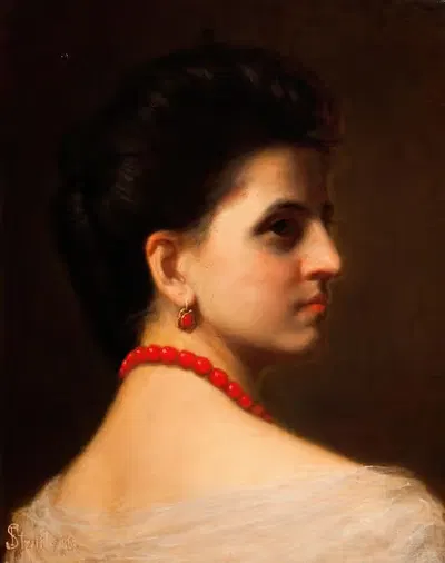 Портрет Ванды Монне by Францишек Стрейтт, 1867 — digital art print download