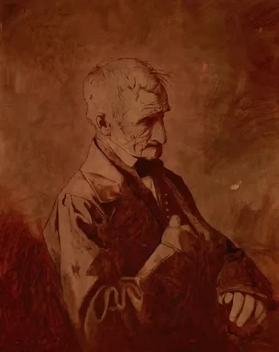 Портрет отца художника by Францишек Тепа, 1872 — digital art print download