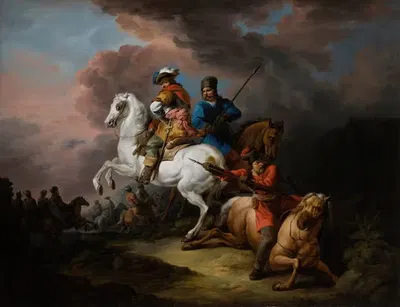 Сцена битвы by Ян Богумил Плерш, 1800 — digital art print download