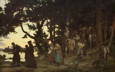 Похороны Гедиминаса by Казимеж Алхимович, 1888 — digital art print download