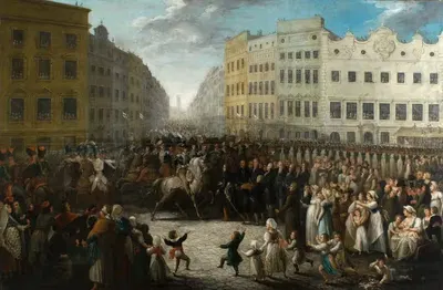 Князь Иосиф Понятовский входит в Краков 15 июля 1809 by Михаил Стахович, 1821 — digital art print download