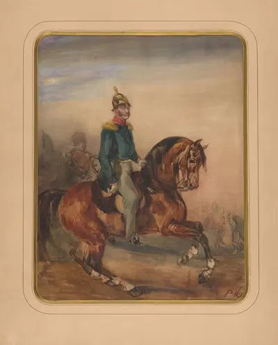 Портрет конного царя Николая I by Пётр Михаловский, 1849 — digital art print download