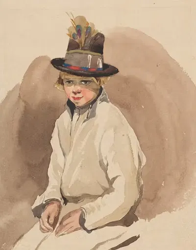 Этюд деревенского мальчика by Пётр Михаловский, 1850-1855 — digital art print download