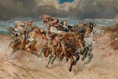 Принц Богуслав, похищенный Кмицицем by Станислав Батowski-Качор, 1906 — digital art print download