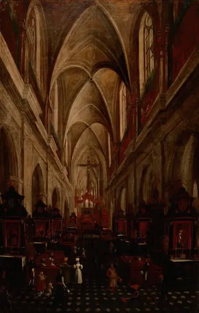 Interior of St Mary's Church in Krakow by Teodor Baltazar Stachowicz, 1840 — digital art print download