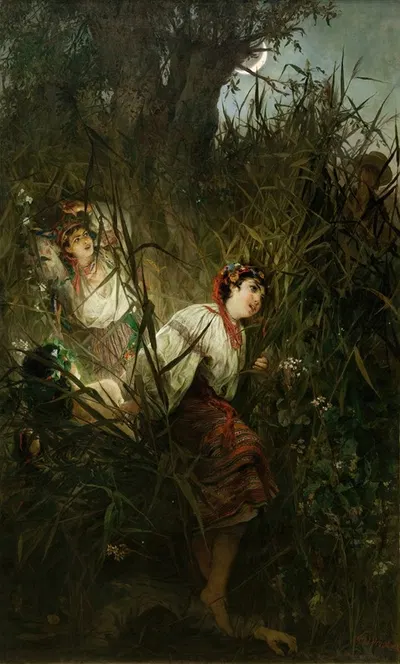 Водяные нимфы by Витольд Пшужковский, 1877 — digital art print download